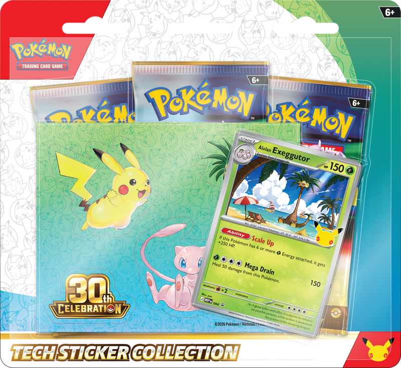 Pokémon TCG: 30th Celebration - Tech Sticker Collection (Alolan Exeggutor) (PREORDER)
