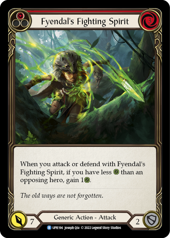 Fyendal's Fighting Spirit (Red) [UPR194] (Uprising)  Rainbow Foil